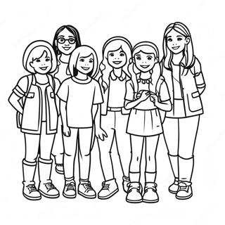 Page A Colorier Personnages Du Club Des Baby Sitters 44593-37076