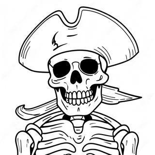 Squelette De Pirate Pages À Colorier