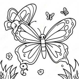 Page A Colorier De Jardin De Papillons Colores 4462-3589