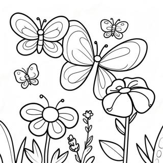 Page A Colorier De Jardin De Papillons Colores 4462-3590