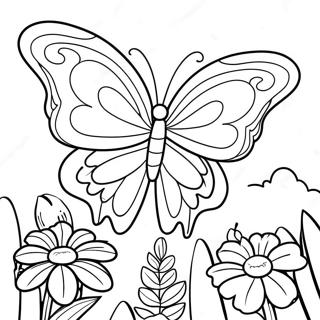 Page A Colorier De Jardin De Papillons Colores 4462-3592