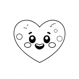 Page A Colorier Emoji Coeur Mignon Avec Etoiles 44643-37107