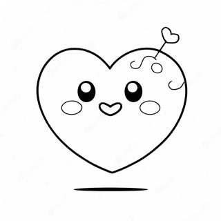 Page A Colorier Emoji Coeur Mignon Avec Etoiles 44643-37108