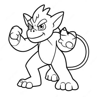 Infernape Pages À Colorier