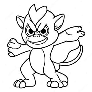 Page A Colorier Infernape 44662-37123