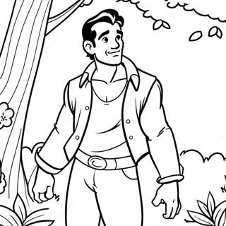 Page A Colorier Gaston Dans La Foret 44733-37179