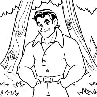 Page A Colorier Gaston Dans La Foret 44733-37180