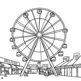 Page A Colorier Grande Roue Coloree A La Foire 44743-37198