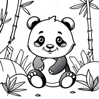 Page A Colorier Panda Mignon Parmi Les Bambous 44783-37225