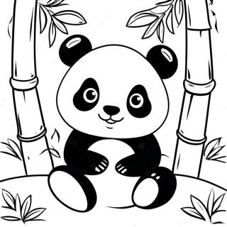 Page A Colorier Panda Mignon Parmi Les Bambous 44783-37226