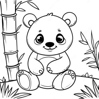 Page A Colorier Panda Mignon Parmi Les Bambous 44783-37227