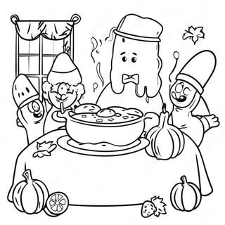 Page A Colorier De Festin De Thanksgiving De Spongebob 44892-37307