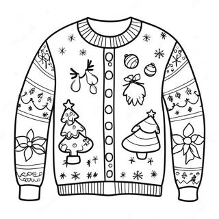 Page A Colorier De Pull De Noel Moche Drole 4492-3614