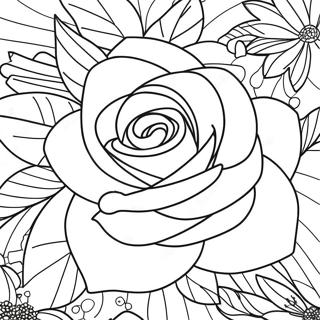 Page A Colorier De Contours De Roses 44952-37354