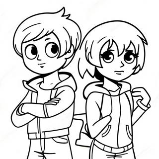 Page A Colorier De Scott Pilgrim Et Ramona Flowers 45003-37401