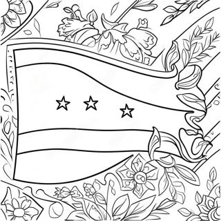 Page A Colorier Du Drapeau Du Honduras 45052-37434