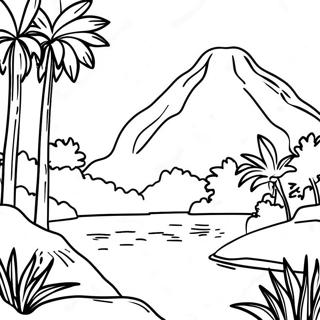 Page A Colorier Du Paysage Du Honduras 45053-37450