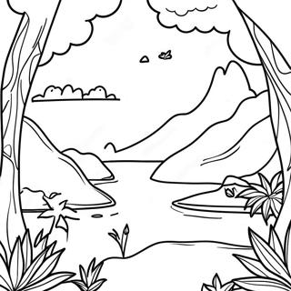 Page A Colorier Du Paysage Du Honduras 45053-37451