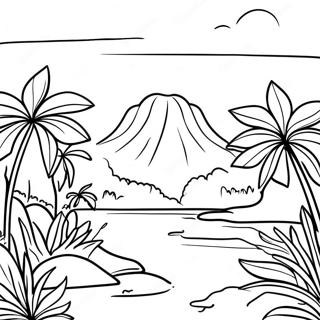 Page A Colorier Du Paysage Du Honduras 45053-37452