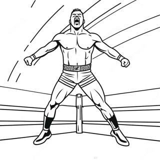 Page A Colorier De Wwe Wrestler Sautant Sur Un Adversaire 45093-37476