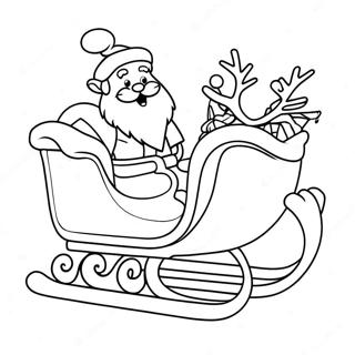 Page A Colorier Du Traineau Festif Du Pere Noel Avec Des Rennes Joyeux 45124-37489