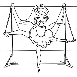 Page A Colorier De Gymnastique Barbie 45143-37498