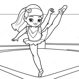 Page A Colorier De Gymnastique Barbie 45143-37499