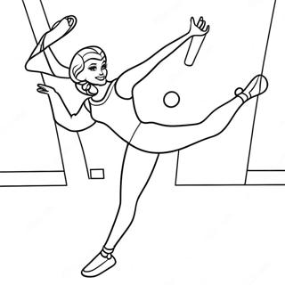 Page A Colorier De Gymnastique Barbie 45143-37500