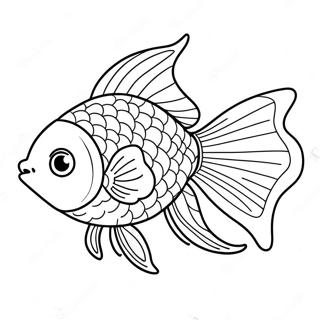 Page A Colorier De Mignon Poisson Rouge Nageant 45154-37514