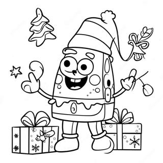 Page A Colorier Spongebob De Noel 45253-37578