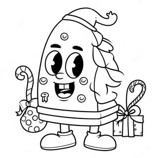 Page A Colorier Spongebob De Noel 45253-37580