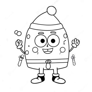 Page A Colorier Spongebob Festif Avec Un Chapeau De Noel 45254-37593