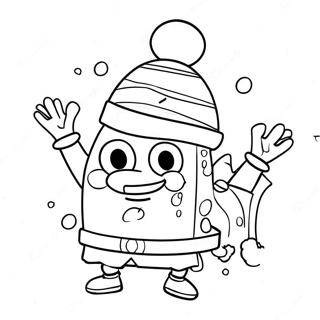 Page A Colorier Spongebob Festif Avec Un Chapeau De Noel 45254-37596