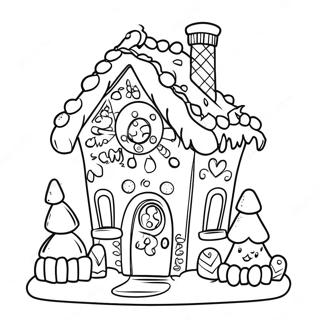 Page A Colorier Maison En Pain Depices Festive 45324-37648