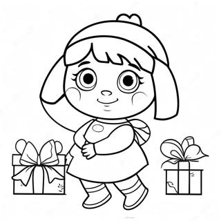 Page A Colorier Dora Noel 45343-37659