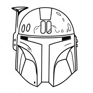 Page A Colorier Casque De Boba Fett 45393-37702