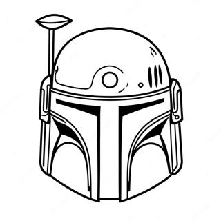 Page A Colorier Casque De Boba Fett 45393-37703