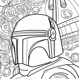 Page A Colorier Le Casque Iconique De Boba Fett 45394-37705