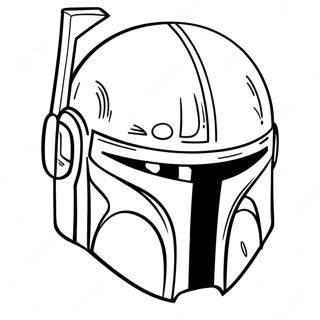 Page A Colorier Le Casque Iconique De Boba Fett 45394-37708