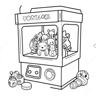 Page A Colorier Machine A Griffes Coloree Avec Des Jouets 45404-37713