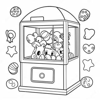 Page A Colorier Machine A Griffes Coloree Avec Des Jouets 45404-37714