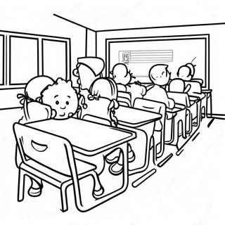 Page A Colorier Salle De Classe De 3eme Annee 45433-37734