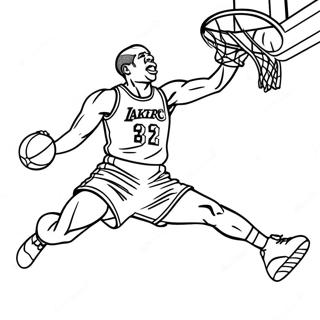 Page A Colorier De Dunk De Magic Johnson 45504-37796