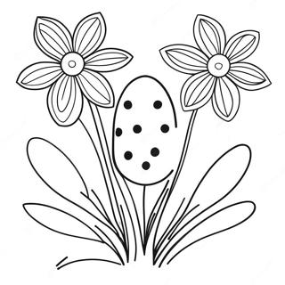 Page A Colorier De Fleurs De Paques 45523-37800