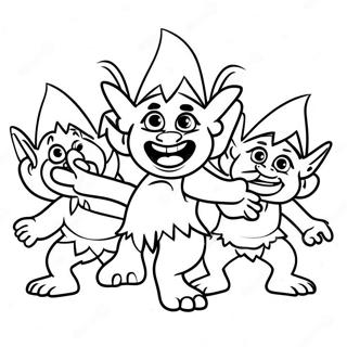 Page A Colorier Des Trolls Heureux Dansant 45574-37851