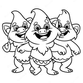 Page A Colorier Des Trolls Heureux Dansant 45574-37852