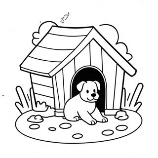 Page A Colorier Maison De Chien Confortable 45614-37881