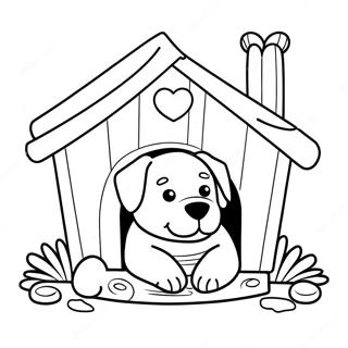 Page A Colorier Maison De Chien Confortable 45614-37882