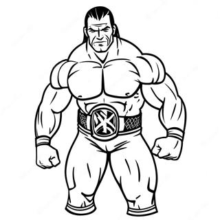 Page A Colorier Wwe Superstar En Pose Daction 4562-3669