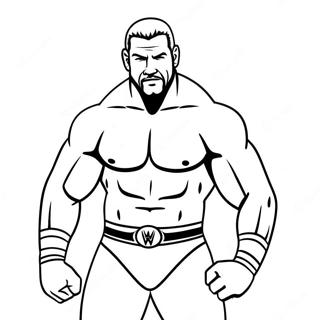 Page A Colorier Wwe Superstar En Pose Daction 4562-3671